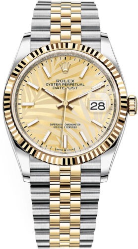 Datejust Gold Palm Motif Dial 126233