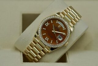 Superclone Day-Date Carnelian Dial 128348RBR Close-Up Focus