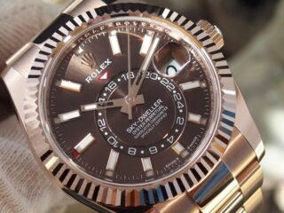 Superclone Sky-Dweller Chocolate Dial 336935 Angle Detail