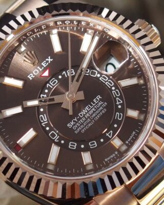 Superclone Sky-Dweller Chocolate Dial 336935 Angle Detail