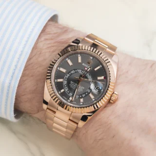Superclone Sky-Dweller Slate Dial Oyster 336935 Perspective View