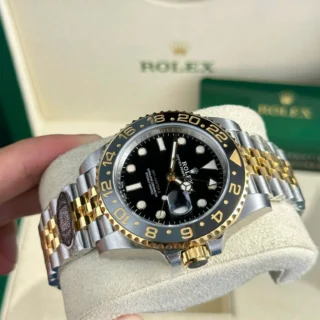 GMT Master II Zombie Black Dial Black and Gray Bezel Two Toned Jubilee Bracelet