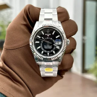 Sky-Dweller Black Dial Oyster Bracelet