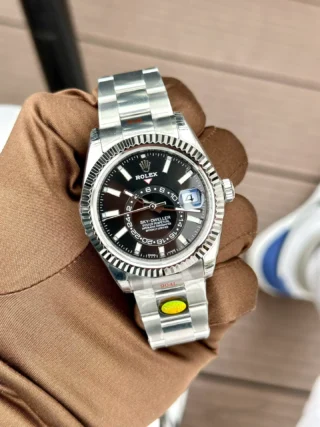 Sky-Dweller Black Dial Oyster Bracelet