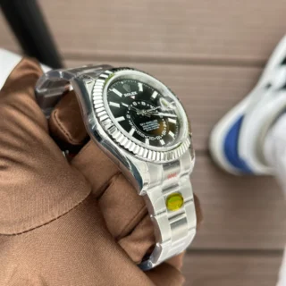 Sky-Dweller Black Dial Oyster Bracelet