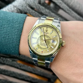 Sky-Dweller Champagne dial Two Toned Oyster