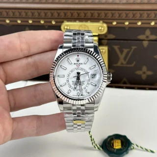 Sky-Dweller White Dial Jubilee Bracelet