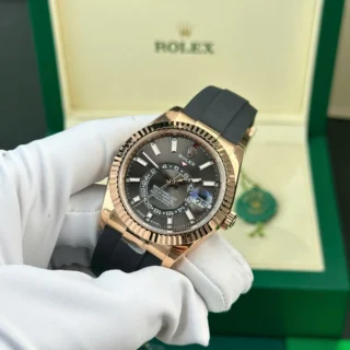 Sky-Dweller Rose gold Case Slate Dial Oysterflex Bracelet