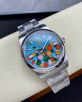 Superclone Oyster Perpetual Turquoise Dial 124300 Design Element