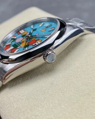 Superclone Oyster Perpetual Turquoise Dial 124300 Feature Highlight