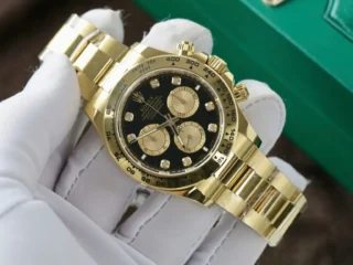 Daytona Black Dial Gold Case Gold Oyster Bracelet