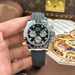 Daytona Black Dial Black Bezel Oysterflex Strap