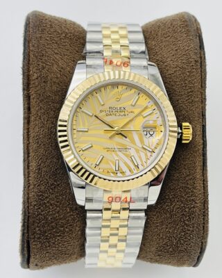 Datejust Gold Palm Motif Dial 126233 Perspective View