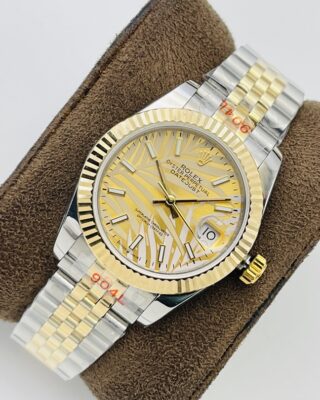 Datejust Gold Palm Motif Dial 126233 Angle Detail