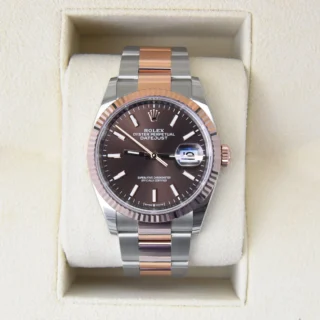 Superclone Datejust Chocolate Dial 126231 Oyster Angle Detail