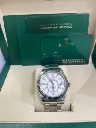 Superclone Sky-Dweller Intense white Dial 336934 Angle Detail