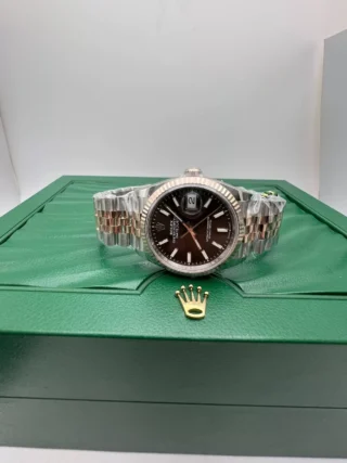 Superclone Datejust Chocolate Dial 126231 Jubilee Profile Shot