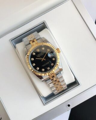 Datejust RG/SS Jub Black/Dia Angle Detail