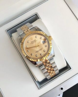 Datejust RG/SS Jub Gold/Dial Close-Up Focus