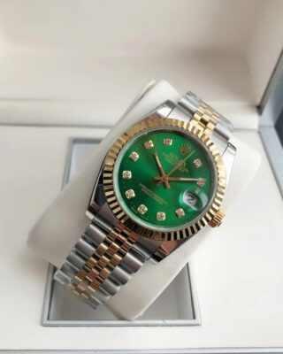 Datejust RG/SS Jub Green/Dial Angle Detail