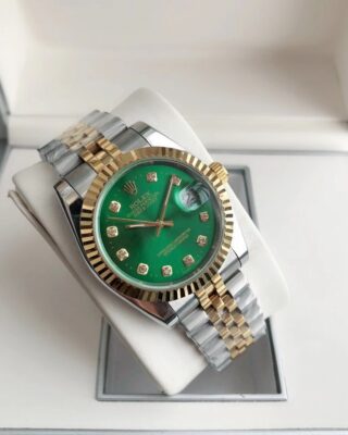 Datejust RG/SS Jub Green/Dial Close-Up Focus