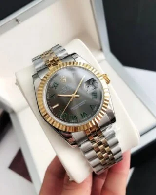 Datejust RG/SS Jub Grey/Rmn Perspective View