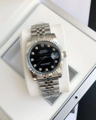 Datejust SS/SS Jub Black/Dial Design Element
