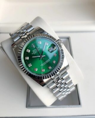 Datejust SS/SS Jub Green/Dia Close-Up Focus