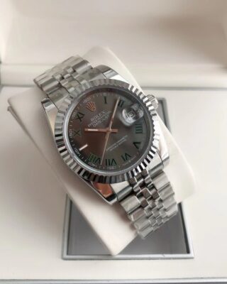 Datejust SS/SS Jub Grey/Rmn Angle Detail