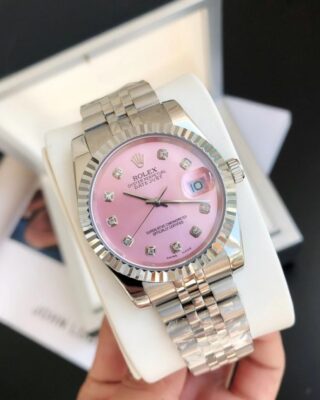 Datejust SS/SS Jub Pink/Dial Perspective View