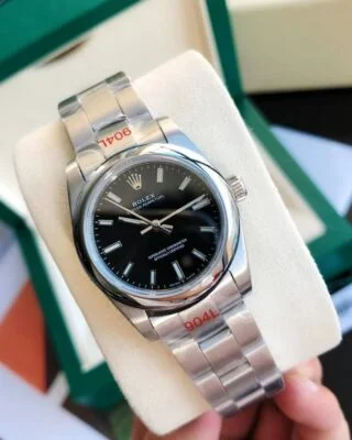 Oyster Perpetual SS/SS Black/Stk Perspective View