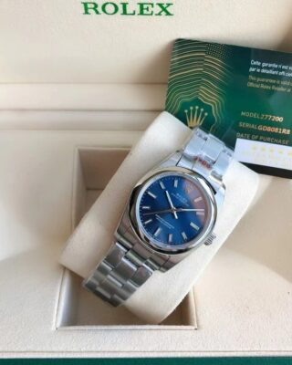 Oyster Perpetual SS/SS Blue/Stk Design Element