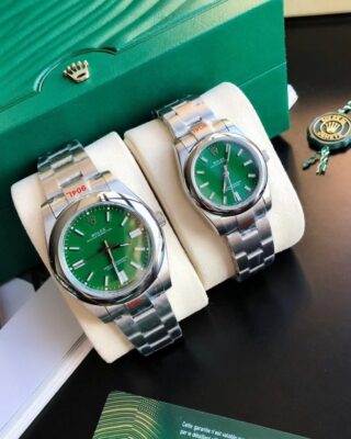 Oyster Perpetual SS/SS Green/Stk