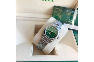 Oyster Perpetual SS/SS Green/Stk Design Element