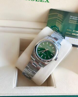 Oyster Perpetual SS/SS Green/Stk Design Element