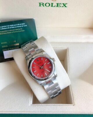 Oyster Perpetual SS/SS Red/Stk Design Element
