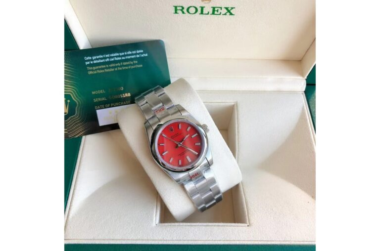 Oyster Perpetual SS/SS Red/Stk Design Element