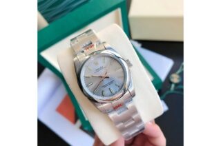 Oyster Perpetual SS/SS Sliver/Stk Perspective View