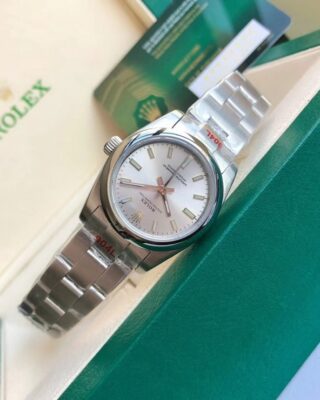 Oyster Perpetual SS/SS Sliver/Stk Feature Highlight