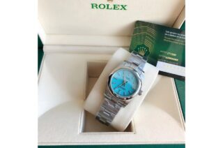 Oyster Perpetual SS/SS Tiffany Blue/Stk Design Element