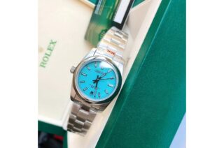 Oyster Perpetual SS/SS Tiffany Blue/Stk Feature Highlight