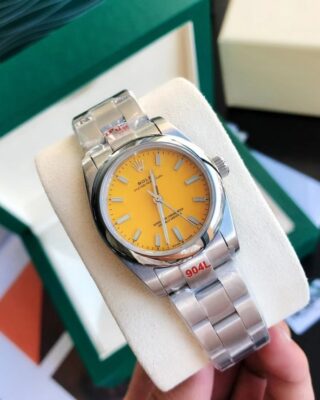 Oyster Perpetual SS/SS Yellow/Stk Perspective View