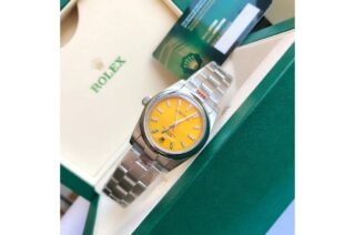 Oyster Perpetual SS/SS Yellow/Stk Feature Highlight