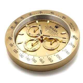 WALL CLOCK – DAYTONA FULL GOLD Perspective View