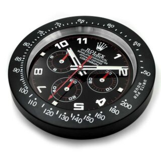WALL CLOCK – DAYTONA BLACK/RED Perspective View