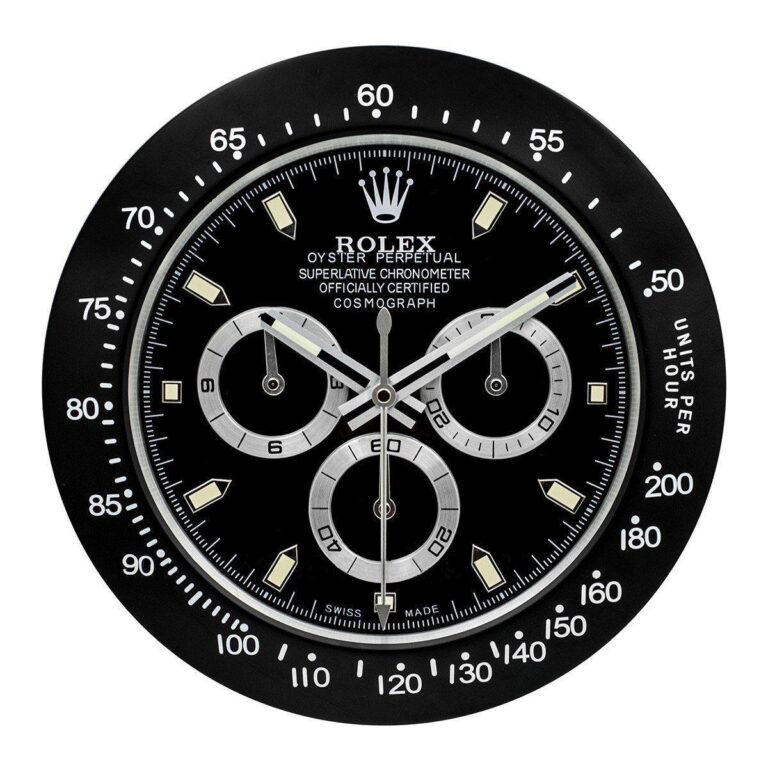 WALL CLOCK – DAYTONA Reverse Panda Angle Detail