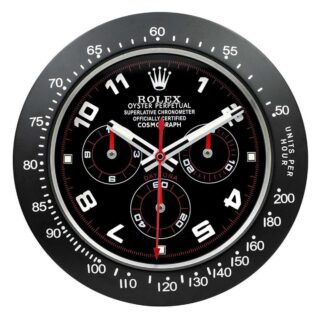 WALL CLOCK – DAYTONA BLACK/RED