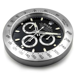 WALL CLOCK – DAYTONA CHRONOGRAPH BLACK Close-Up Focus