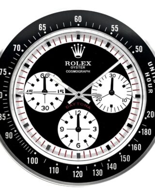 WALL CLOCK – DAYTONA PAUL NEWMAN BLACK Perspective View