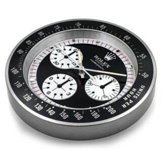 WALL CLOCK – DAYTONA PAUL NEWMAN BLACK Angle Detail